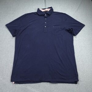 Greyson Polo Shirt Mens XL Navy Blue Pima Cotton Blend Golf Short Sleeve 11915
